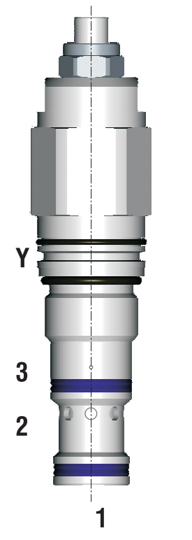 Zawór SOBD5A-CPY3, Seals: No designation, Pilot ratio: 5, P