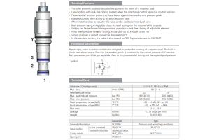 Zawór SOBD5A-CPY3, Seals: No designation, Pilot ratio: 5, P