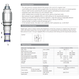 Zawór SOBD5A-CPY3, Seals: No designation, Pilot ratio: 5, P