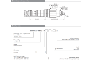 Zawór SOBD5A-CPY3, Seals: No designation, Pilot ratio: 5, P
