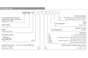 Zawór SD2P-B4, Napięcie: 12V, Surface treatment: A, Seals: