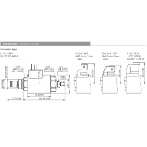 Zawór SR1P2-A2, Napięcie: 12V, Surface treatment: A, Seals