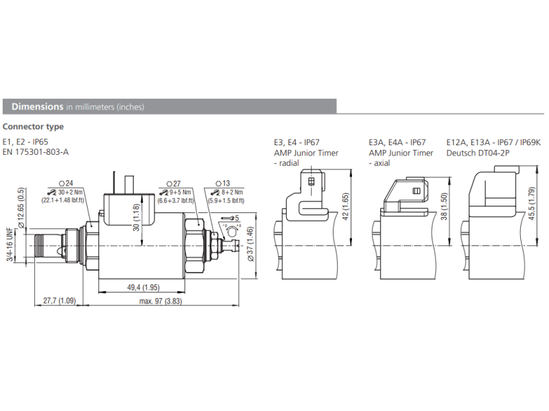 Zawór SRN1P1-A2, Napięcie: 12V, Surface treatment: A, Seal