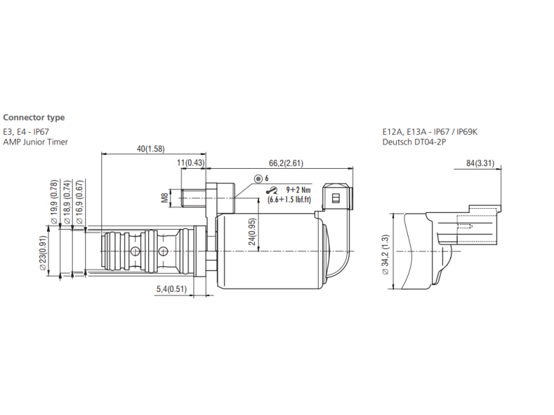 Zawór PP2P1-W3, Napięcie: 12V, Surface treatment: A, Seals