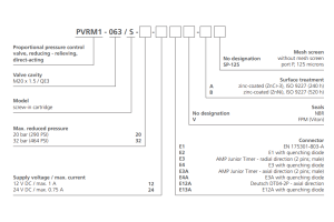 Zawór PVRM1-063, Napięcie: 12V, Surface treatment: A, Seal