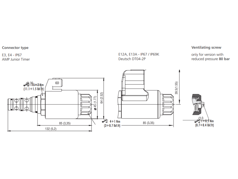 Zawór PVRM3-103, Napięcie: 12V, Surface treatment: A, Seal