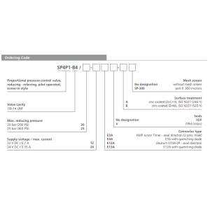 Zawór SP4P1-B4, Napięcie: 12V, Surface treatment: A, Seals