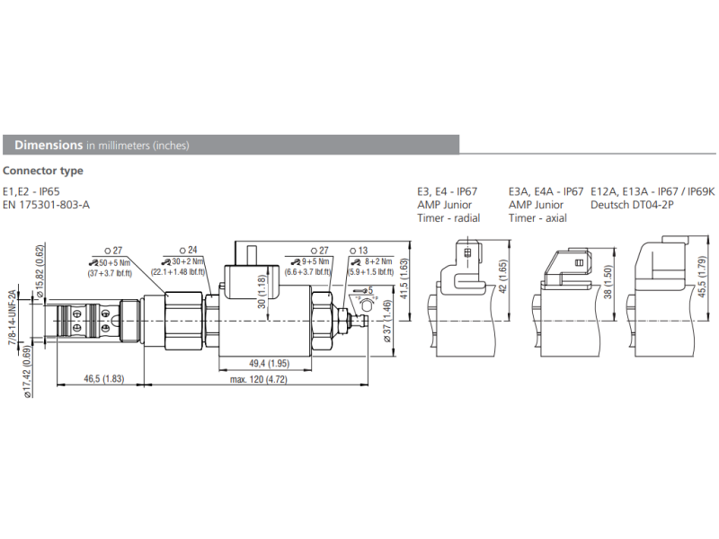 Zawór SP4P2-B3, Napięcie: 12V, Surface treatment: A, Seals