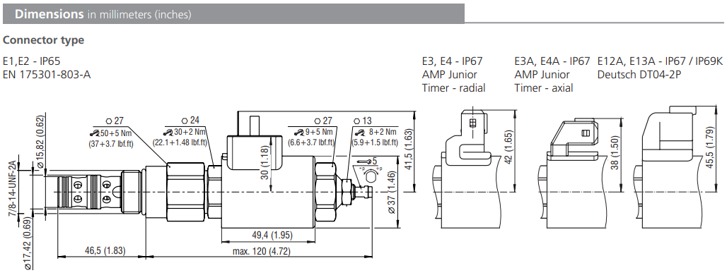 Zawór SP4P2-B3, Napięcie: 12V, Surface treatment: A, Seals