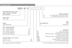 Zawór SP4P2-B3, Napięcie: 12V, Surface treatment: A, Seals