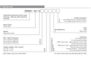 Zawór SPN4P1-B3, Napięcie: 12V, Surface treatment: A, Seal
