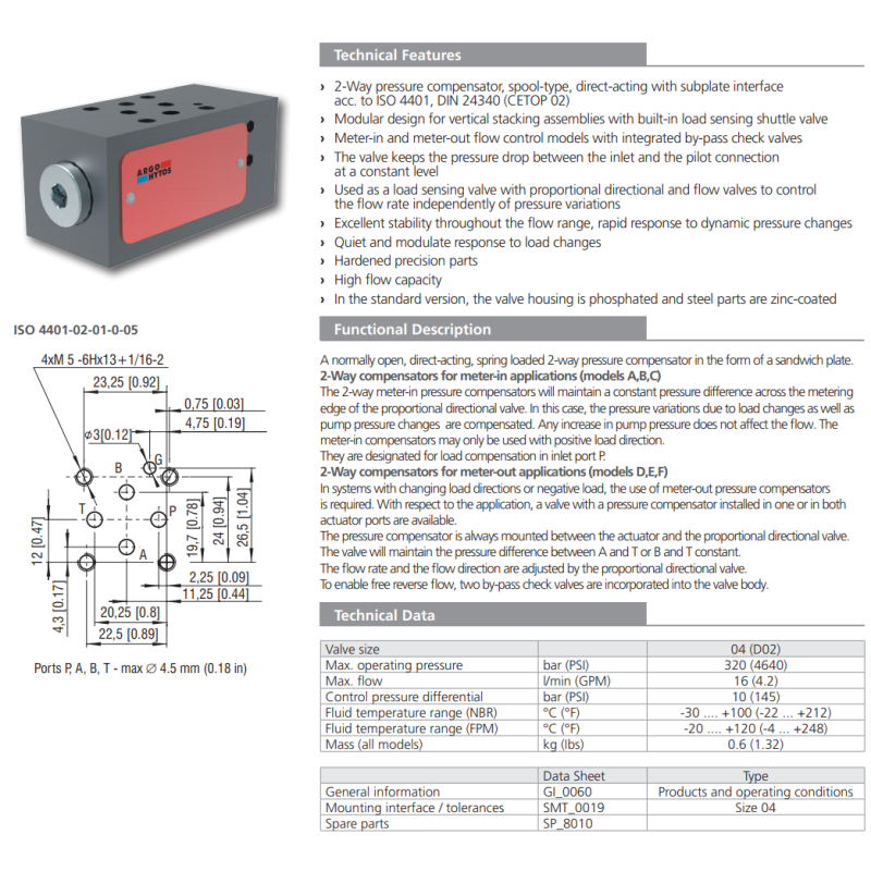 Zawór TV2-042/M, Surface treatment: No designation, Seals: 