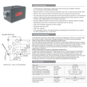 Zawór TV2-102/M, Surface treatment: B, Seals: V, Adjustment