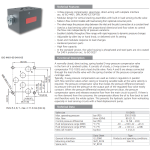 Zawór TV2-103/M, Surface treatment: B, Seals: V, Adjustment
