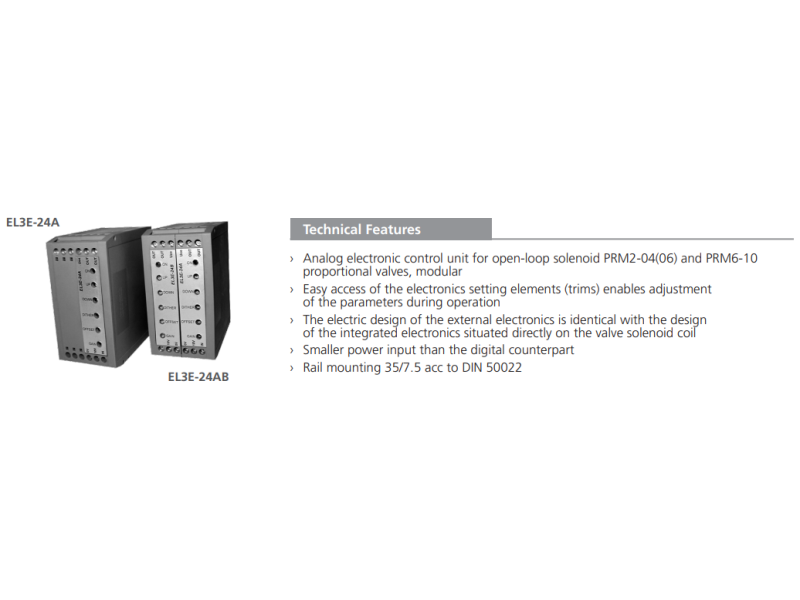Jednostka kontrolująca EL3E, Napięcie: 24V DC