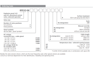 Zawór przeciwwybuchowy RPEX3-06, Typ suwaka: C11, Number of