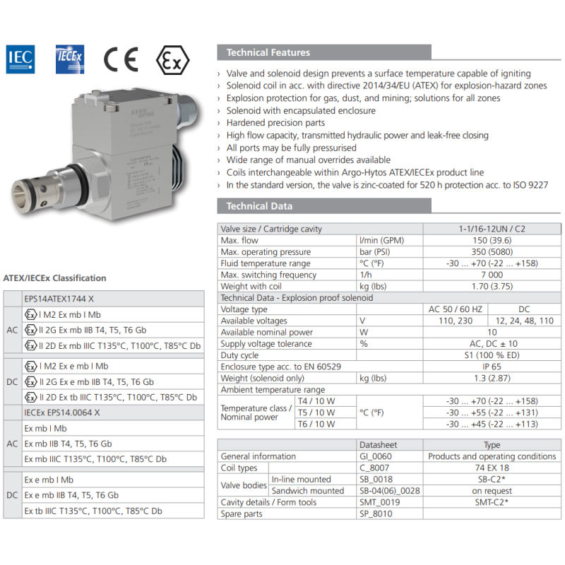 Zawór przeciwwybuchowy SD3EX-C2
