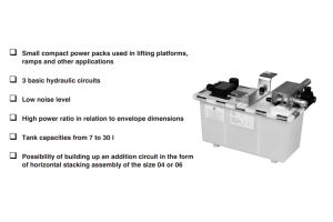 Zasilacz hydrauliczny SPA 01, Objętość geometryczna: 1,20
