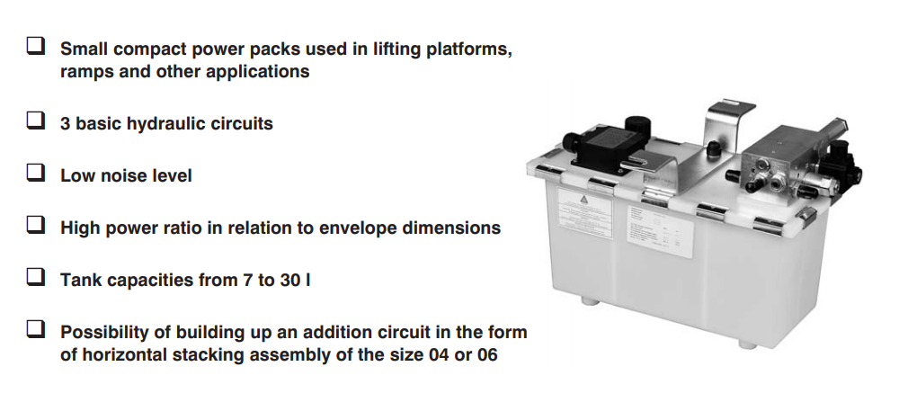 Zasilacz hydrauliczny SPA 01, Objętość geometryczna: 1,20
