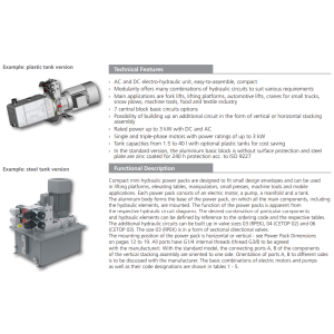 Zasilacz hydrauliczny SMA 05, Objętość geometryczna: 2,1 
