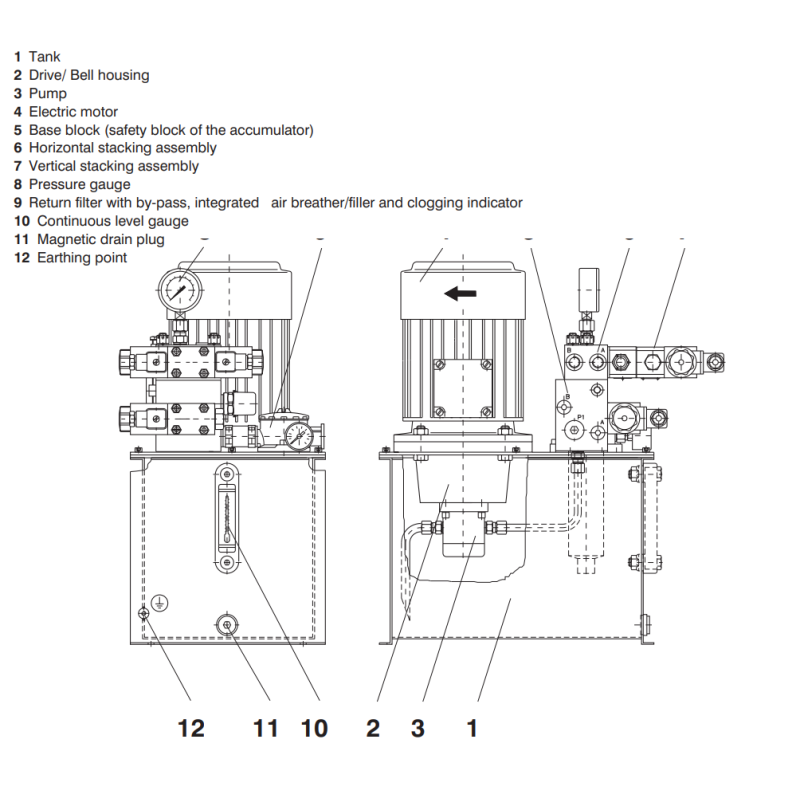 Zasilacz Hydrauliczny SA4, Objętość geometryczna: 1,20 cm