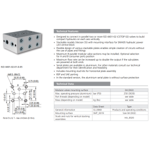Blok zasilaczy kompaktowych PD04, Sekcje: 8 - sekcyjny