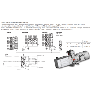 Blok zasilaczy kompaktowych PD04, Sekcje: 8 - sekcyjny