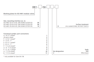Blok zaślepiający płytowy DK1 - 04 (06, 10), Rozmiar CETOP: NG06