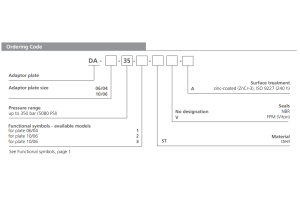 Adapter redukcyjny płytowy CETOP - 06/04, 10/06, Rozmiar CE