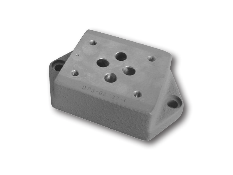 Pojedyńczy blok płytowy gwintowany DP - 04 (06, 10), Rozmi