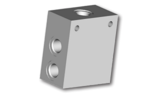 Blok 2/3/4 - drogowy gwintowany pod zawory nabojwe, Drogi: 3