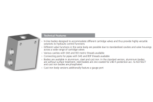 Blok 2/3/4 - drogowy gwintowany pod zawory nabojwe, Drogi: 3