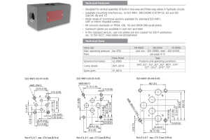 Zawór SB - 04 (06, 10), Rozmiar CETOP: NG06