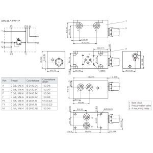 Blok DP6, Rozmiar CETOP: NG10