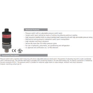 Przekaźnik ciśnienia TS51