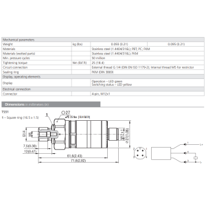 Przekaźnik ciśnienia TS51
