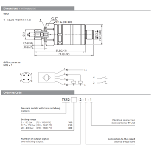 Przekaźnik ciśnienia TS52
