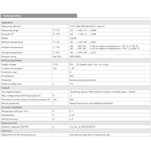 Przekaźnik ciśnienia TM1