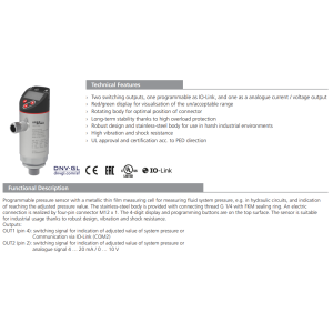 Przekaźnik ciśnienia TSE3-D