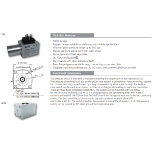 Przekaźnik ciśnienia TS3, MTS
