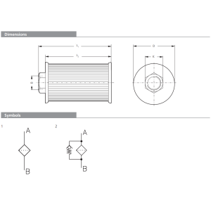 Filtr AS, Rozmiar filtra: D1-G3/4"