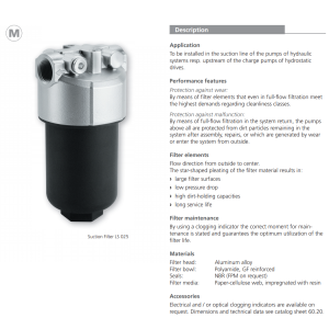 Filtr LS, Rozmiar filtra: D1-1.1/16"-12UN