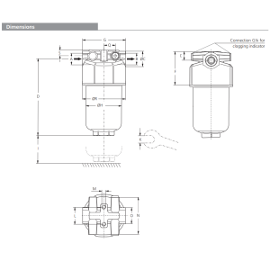 Filtr LS, Rozmiar filtra: D1-1.1/16"-12UN