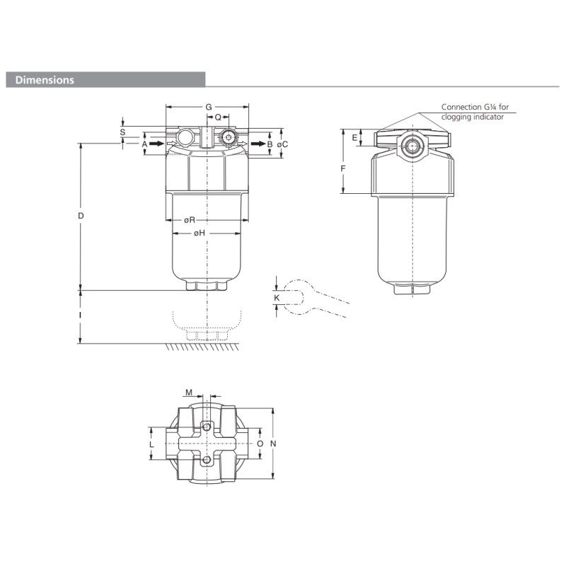 Filtr SFL, Rozmiar filtra: 1.1/16"-2UN