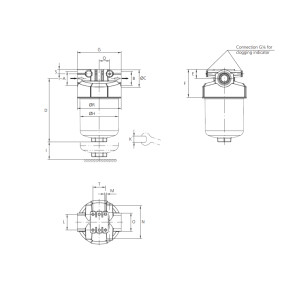 Filtr SFL 040 075, Rozmiar filtra: 1.5/8"-12UN