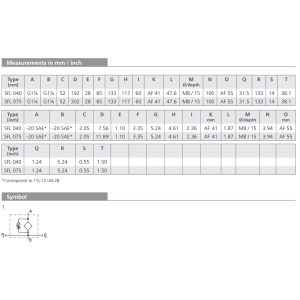 Filtr SFL 040 075, Rozmiar filtra: 1.5/8"-12UN