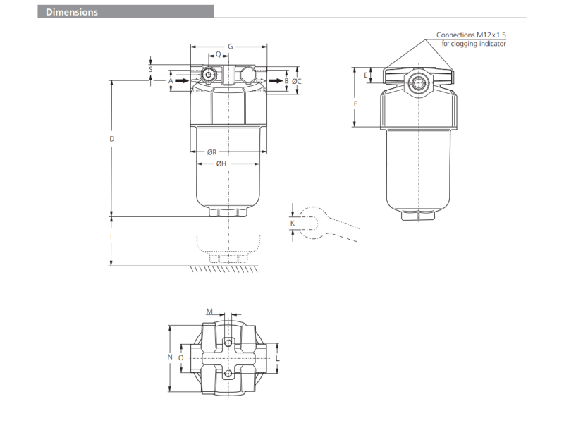 Filtr D090 D100, Rozmiar filtra: D2-G3/4"