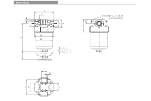 Filtr D170  D230, Rozmiar filtra: D2-G1.1/4"