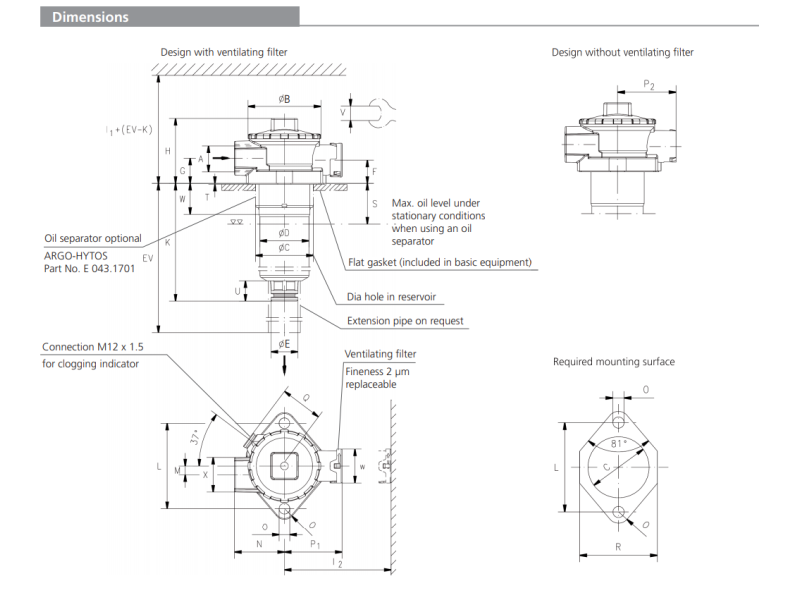 Filtr E043 E072, Rozmiar filtra: D2-G3/4"
