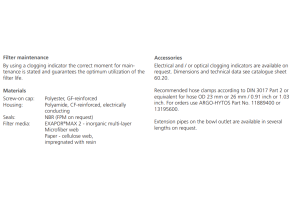 Filtr FR 043 FR 072, Rozmiar filtra: D2- 20,5 mm